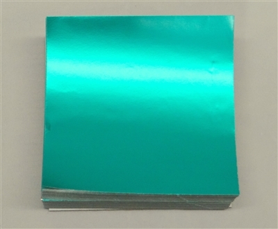 F499 Teal Foil. 4 in. x 4 in. Qty 125 sheets