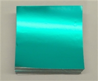 F5499 Teal Foil. 4 in. x 4 in. Qty 500 sheets