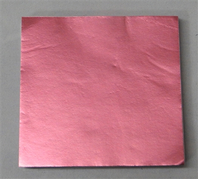 FD-25 Dull Light Pink Confectionery Foil 3in. x 3in. Qty 125 sheets