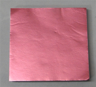 FD-525 Dull Light Pink Confectionery Foil 3in. x 3in. Qty 500 sheets