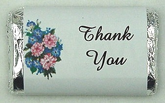 MW-03 "Thank You" Mini Candy Bar Wrapper (sticker) 1 1/2in. x 3 1/2in. (4 sheets) 60 pcs