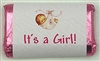 MW-07 "It's a Girl" Mini Candy bar wrapper (sticker)1 1/2in. x 3 1/2in. (4 sheets) 60 pcs