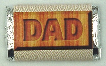 MW-11 "DAD" Mini Candy Bar Wrapper (sticker) 1 1/2in. x 3 1/2in. (4 sheets) 60 pcs