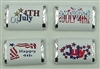 MW-12 4th of July Assortment Mini Candy Bar Wrappers (sticker) 1 1/2in. x 3 1/2in. (1 sheet of each design) 60pcs
