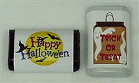 MW-13 Halloween Assortment #1 Mini Candy Bar Wrapper (sticker) 1 1/2in. x 3 1/2in. ( 2 sheets of each design) 60 pcs