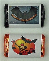 MW-14 Halloween Assortment #2 Mini Bar Wrapper (sticker) 1 1/2in. x 3 1/2in. (2 sheets of each design) 60 pcs