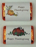 MW-15 "Happy Thanksgiving" #1 Mini Candy Bar Wrapper (sticker) 1 1/2in. x 3 1/2in. (2 sheets of each design)60 pcs