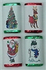 MW-20 Christmas Assortment #2 Mini Candy Bar Wrapper (sticker) 1 1/2in. x 3 1/2in. (1 sheet of each design) 60 pcs