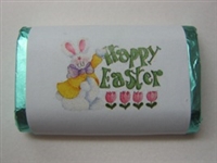 MW-27 "Happy Easter Bunny" Mini Candy Bar Wrapper (sticker) 1 1/2 x 3 1/2 4 sheets 60 pcs