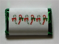 MW-41 "Candy Cane" Mini Candy Bar Wrapper (sticker) 1 1/2" x 3 1/2" (4 sheets) 60 pcs