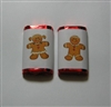 MW-43 Gingerbread Boy & Girl Mini Candy Bar Wrapper (sticker) 1 1/2 x 3 1/2 (2 sheets of each design) 60 pcs