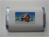 MW-44 "Gingerbread House" Mini Candy Bar Wrapper (sticker) 1 1/2" x 3 1/2" (4 sheets) 60 pieces