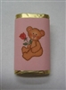 MW-75 "Teddy Bear with a Rose" Pink Mini Candy Bar Wrapper (sticker) 1 1/2in. x 3 1/2in. (4 sheets) 60 pcs