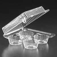 PCC-04  1 piece 4 cavity Cupcake/Muffin Container