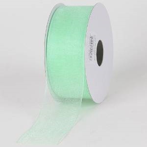 R-06 Mint Green Sheer organza ribbon. 5/8" x 25yds.