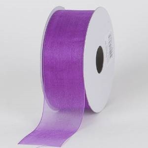 R-09 Purple sheer organza ribbon. 5/8" x 25yds.