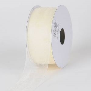 R-86 Ivory sheer organza ribbon. 5/8" x 25yds.