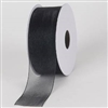 R-90 Black sheer organza ribbon. 5/8" x 25yds.