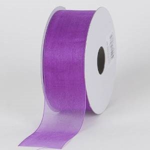 RO-09-25 Purple sheer organza ribbon. 1 1/2" x 25yds