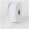 RO-42-25 White with Silver edge. Sheer organza ribbon. 1 1/2" x 25yds