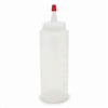SB-01  Squeeze Bottle, plastic. 8 oz. 5 1/2in. x 2in. diameter. Quantity 6