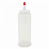 SB-01Q  Squeeze bottle, plastic 8 oz. 5 1/2in. x 2in. diameter. Quantity 12