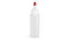 SB-03Q  Squeeze Bottle, plastic 4 oz. with red cap to seal. Quantity 12