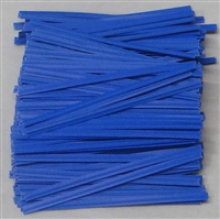 TP-02 Blue paper twist tie. 3 1/2" Length Quantity 2,000