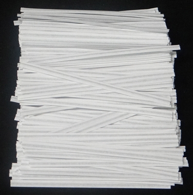 TP-05 White paper twist tie. 3 1/2" Length Quantity 2,000