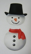TS-39 "2 piece Snowman" on White Label 1 1/2 x 3 1/4 looks great on foil wrapped sandwich cookies in BO-52 box. Quantity 96