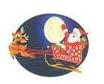 TS-83 "Santa Sleigh" on White Label. 1 5/8inch diameter. Quantity 96