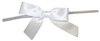 TTB2-01  White 2 1/2" Twist Tie Bow Qty 100