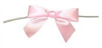 TTB2-02  Light Pink  2 1/2" Twist Tie Bow Qty 100