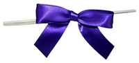 TTB2-09  Purple 2 1/2" Twist Tie Bow Qty 100