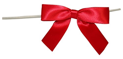 TTB2-13  Red 2 1/2" Twist Tie Bow Qty 100