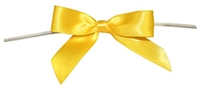 TTB2-65  Yellow 2 1/2" Twist Tie Bow Qty 100