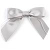 TTB2-98  Silver 2 1/2" Twist Tie Bow Qty 100