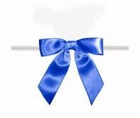 TTB3-12  Royal Blue 3 1/4" Twist Tie Bow Qty 100