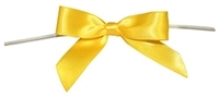 TTB3-65  Yellow 3 1/4" Twist Tie Bow Qty 100