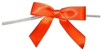 TTB3-95  Orange 3 1/4" Twist Tie Bow Qty 100