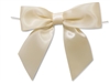 TTB4-86  Ivory 4" Twist Tie Bow Qty 50