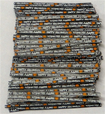 TTP-13 Printed Paper Halloween twist tie. 3 1/2" Length Quantity 2000