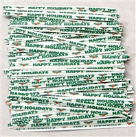TTP-14 Printed Paper "Happy Holidays" twist tie. 3 1/2" Length Quantity 2000