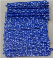 TTP-15 Printed Paper Snowflakes on blue twist tie. 3 1/2" Length Quantity 2000