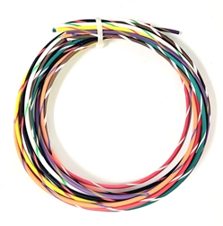 AUTOMOTIVE PRIMARY WIRE 14 GAUGE AWG HIGH TEMP GXL WITH STRIPE (LOT A) 8 COLORS 10 FT EA MADE IN USA