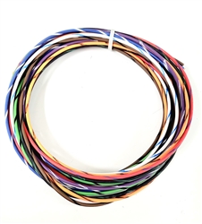 AUTOMOTIVE PRIMARY WIRE 14 GAUGE AWG HIGH TEMP GXL WITH STRIPE (LOT D) 8 COLORS 10 FT EA MADE IN USA