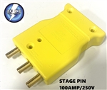 Hubbell Stage Pin Inline Male 100A 250V HBL106SPM