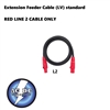 Extension Feeder Stage and lighting Cable 5 ft 2G RED L2 (LV) standard 190A
