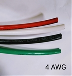 10' FEET EA THHN THWN-2 4 AWG GAUGE RED BLACK GREEN WHITE COPPER BUILDING WIRE