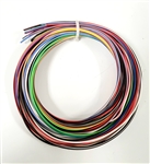 AUTOMOTIVE PRIMARY WIRE 18 GAUGE AWG HIGH TEMP TXL WITH PARALLEL STRIPE 16 COLORS 10 FT EA MADE IN USA